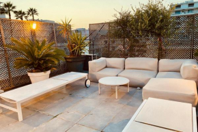 Palm Beach 2 room Design Roof Top let's go ! LIVE IN CANNES